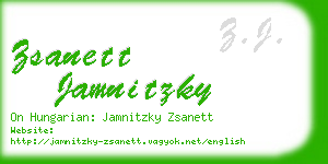 zsanett jamnitzky business card